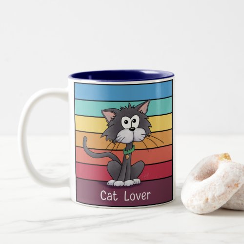 Festive Cat Lover Two_Tone Coffee Mug