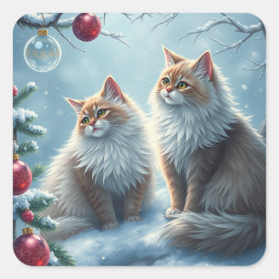 Festive Cat Stickers