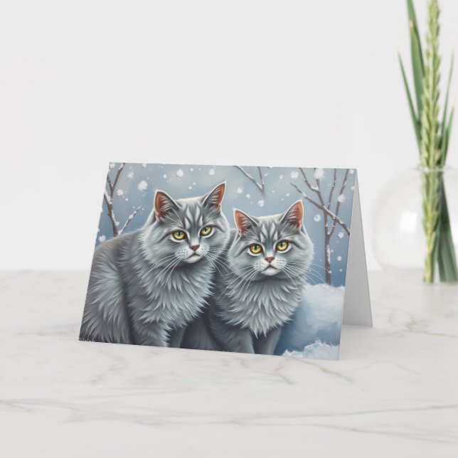 Festive Cats Card (Front)