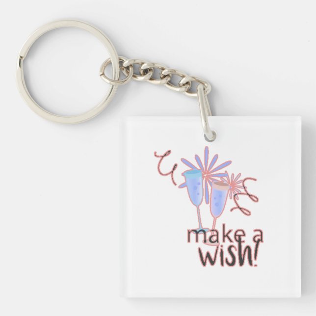 Festive Celebration Clipart Keychain (Front)