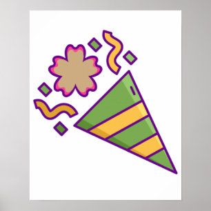 Festive Celebration Icon Vector Poster