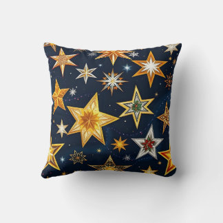 Festive Celestial Wonders Throw Pillow