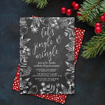 Festive Chalkboard Jingle & Mingle Holiday Party Invitation<br><div class="desc">Celebrate the holidays in style this Christmas with these trendy chalkboard holiday party invitations. The design is easy to personalize with your own wording and your guests will be thrilled when they receive these fabulous invites.</div>