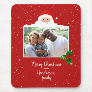 Festive Cheeky Santa - Custom Photo - Personalized Mouse Pad