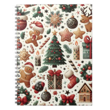 Festive Cheer Christmas Pattern Notebook