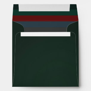 Festive Chic Elegant Rich Dark Green Customizable Envelope