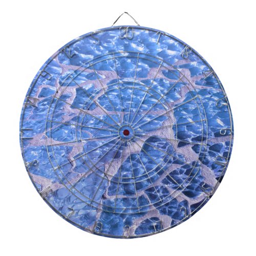 Festive Chic Glitter Blue Stones Dartboard With Darts