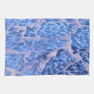Festive Chic Glitter Blue Stones Towel