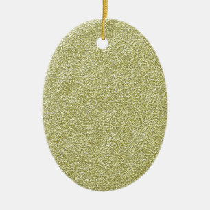 Festive Chic Gold Glitter Background Add Text Ceramic Ornament