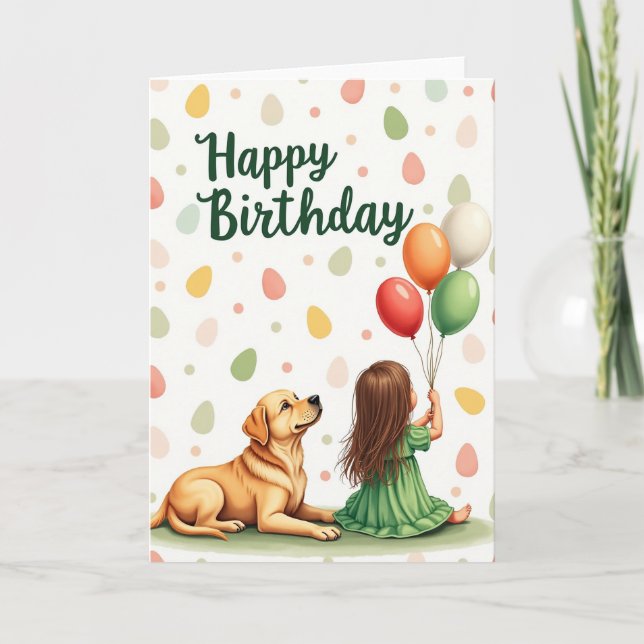 Festive Child Birthday Card (Front)