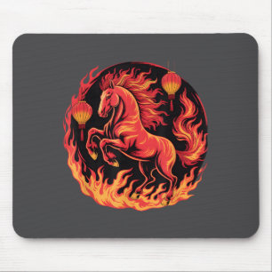 Festive Chinese New Year 2026 Horse Lantern Cultur Mouse Pad