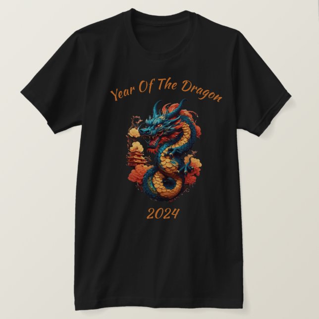 Festive Chinese New Year Dragon T-Shirt (Design Front)