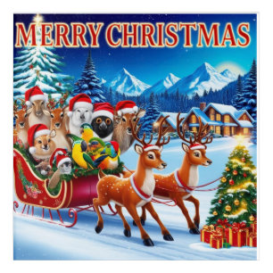 Festive Christmas Acrylic Wall Art Design.