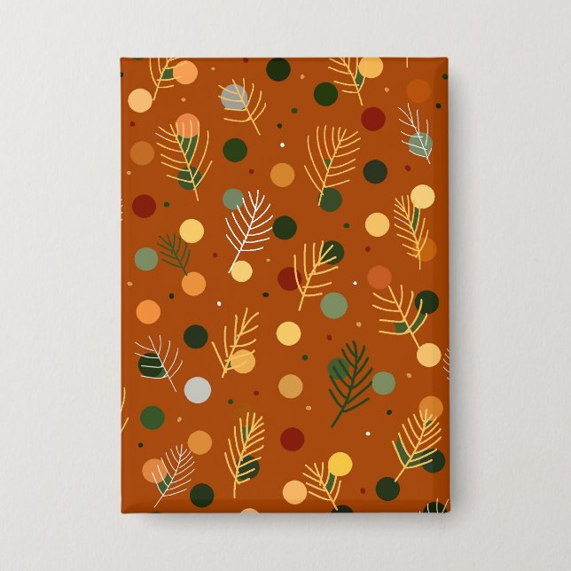 Festive Christmas and New Year pattern  Button (Front)