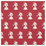 Festive Christmas Baby Goose with Santa Hat Red Fabric
