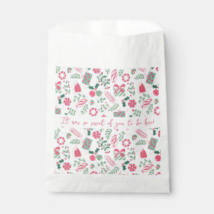 Festive Christmas Baby Shower Favor Bag