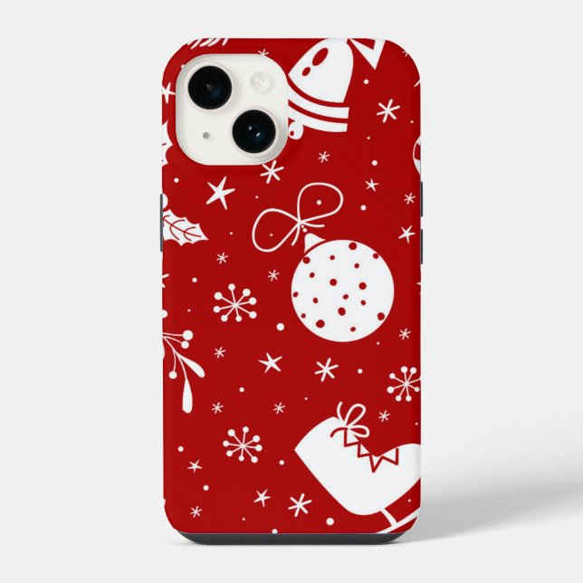 Festive Christmas Background Iphone Case (Back)