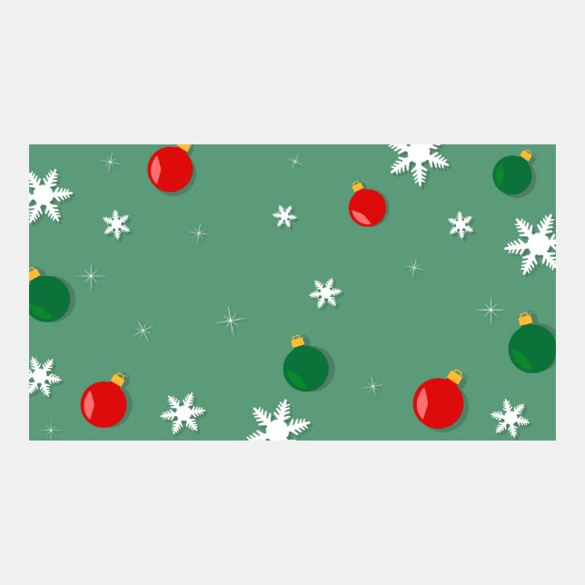 Festive Christmas Balls And Snowflakes (Front)