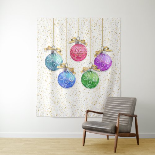 Festive Christmas Balls  Confetti Tapestry
