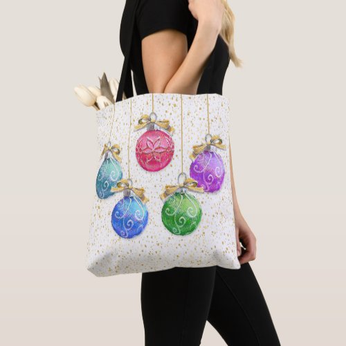 Festive Christmas Balls  Confetti Tote Bag