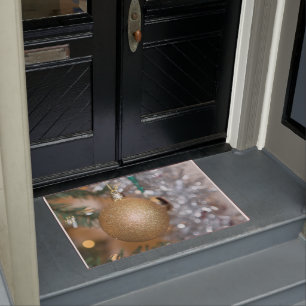 Festive Christmas bauble Doormat