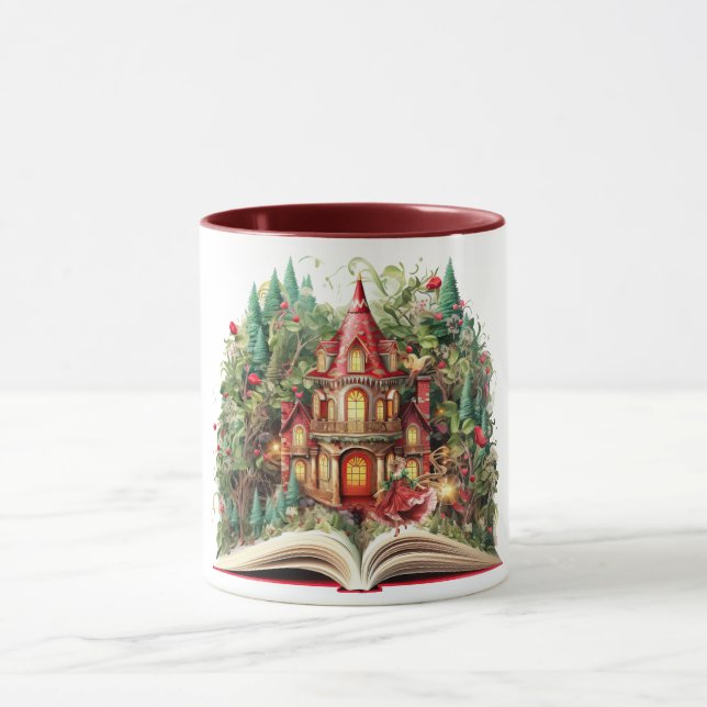 Festive Christmas Book Design Mug (Center)