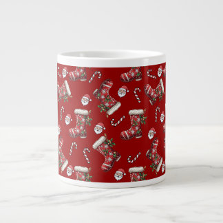 Festive Christmas Boots Giant Coffee Mug