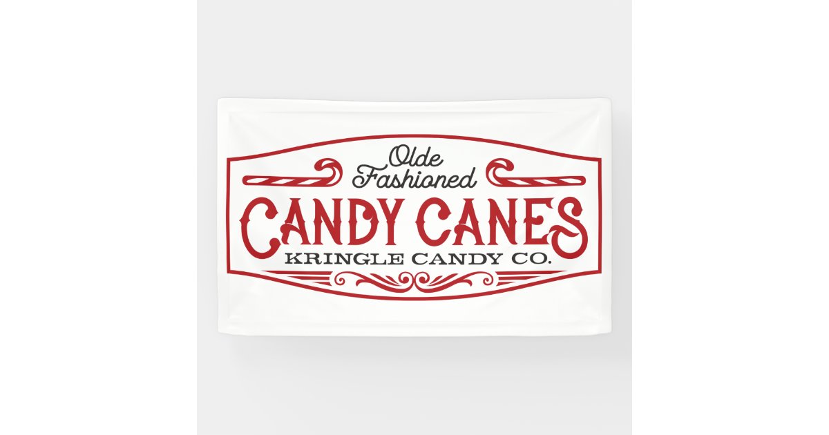 Festive Christmas Candy Cane company candy bar Banner | Zazzle