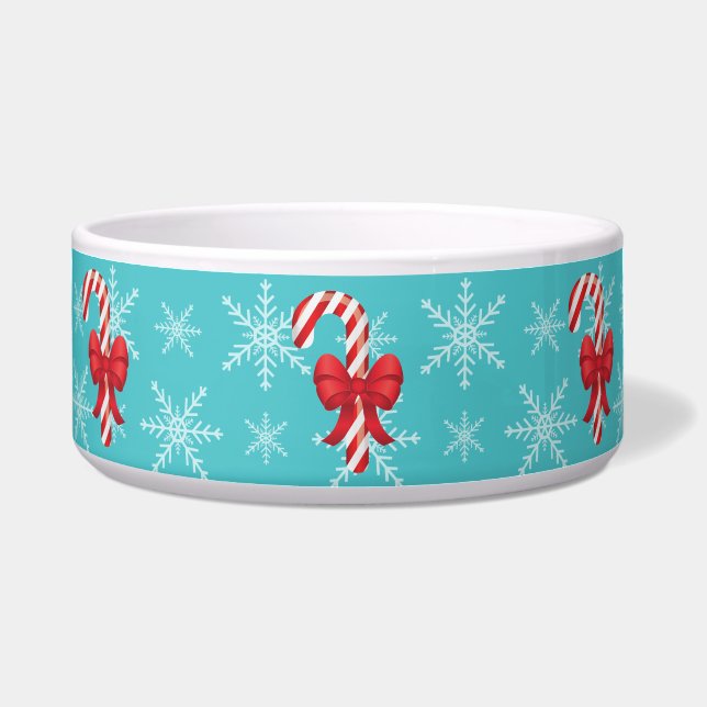 Festive Christmas Candy Canes Bowl (Front)