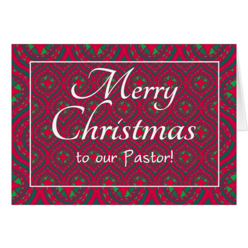 Festive Christmas Card for Pastor Red Green