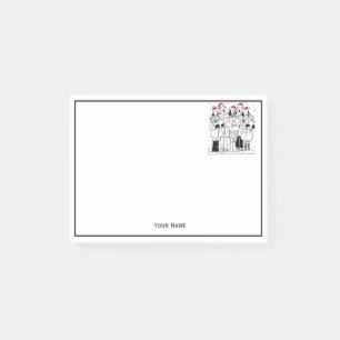 Festive Christmas Carolers with Snow Xmas Post-it Notes