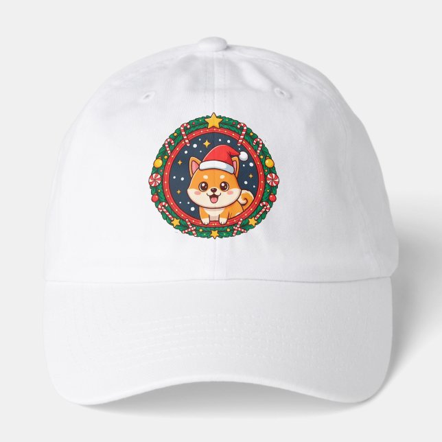 Festive Christmas Cartoon Dog Hat (Front)