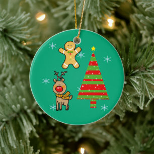 festive Christmas Ceramic Ornament