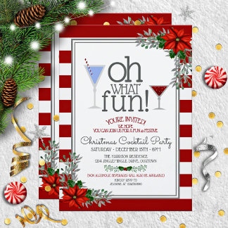 Festive Christmas Cocktail Party Invitation