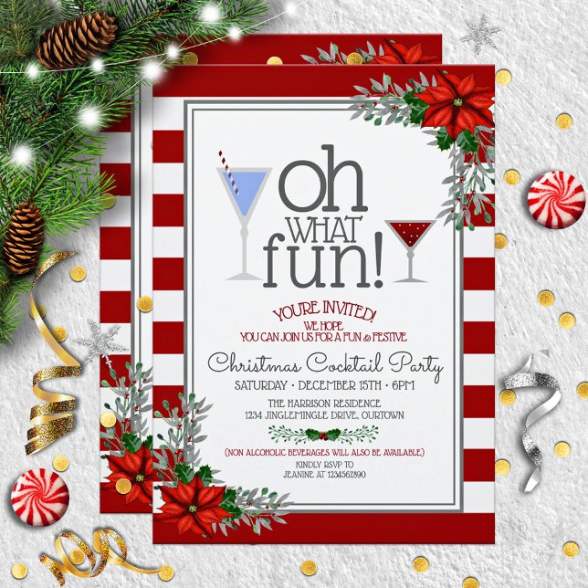 Festive Christmas Cocktail Party Invitation (Creator Uploaded)
