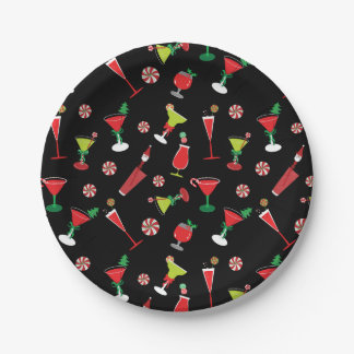 Festive Christmas Cocktails Paper Plates