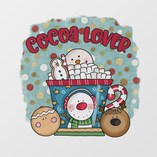 festive Christmas cocoa lovers Wall Decal (Front)