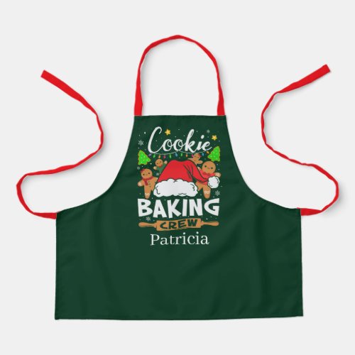 Festive Christmas cookie baking crew kids unisex Apron