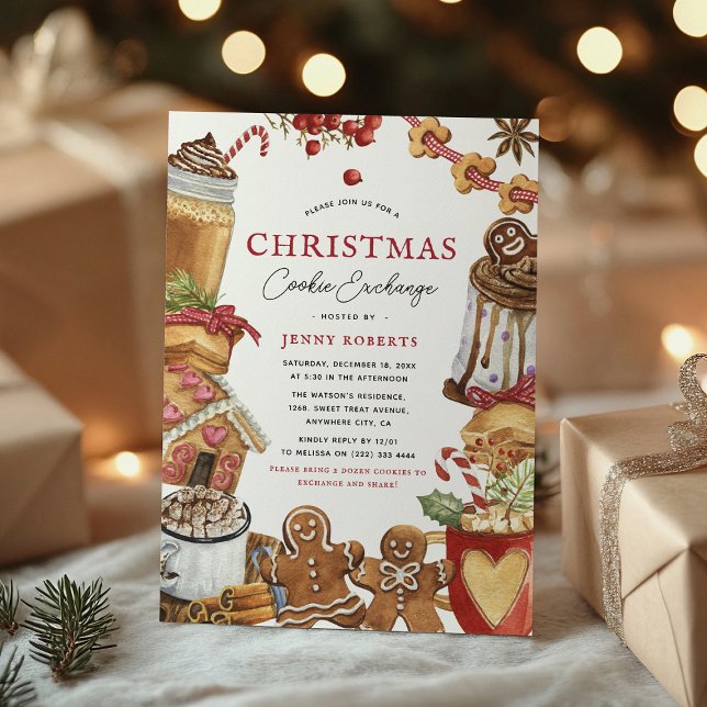 Festive Christmas Cookie Exchange  Invitation (Creator Uploaded)