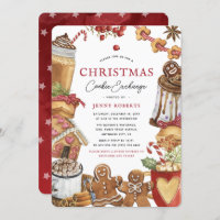 Festive Christmas Cookie Exchange  Invitation