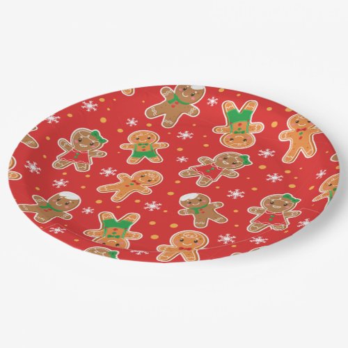 Festive Christmas cookie gingerbread party Paper Plates