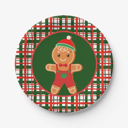 Festive Christmas cookie gingerbread party Paper Plates