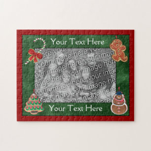 Festive Christmas Cookies Holiday Your Photo Jigsaw Puzzle