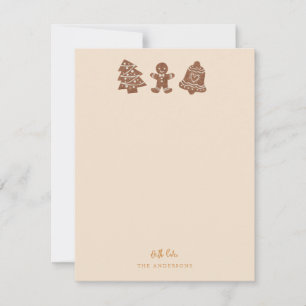 Festive Christmas Cookies Yellow Note Card