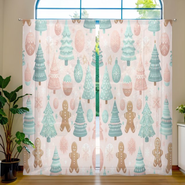 Festive Christmas curtains with charm (Living Room)