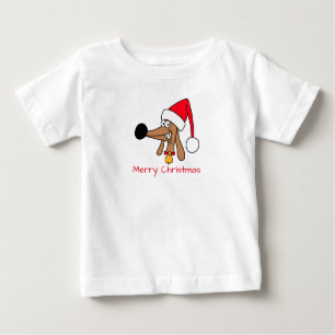 Festive Christmas Dachshund Dog Baby T-Shirt