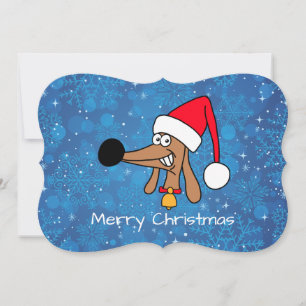 Festive Christmas Dachshund Dog Holiday Card
