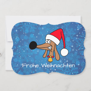 Festive Christmas Dachshund Dog Holiday Card