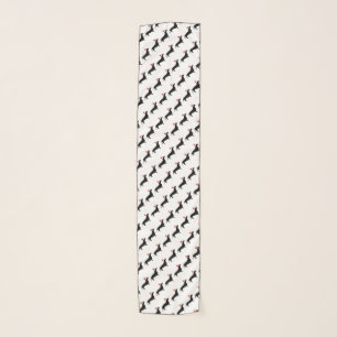 Festive Christmas Dachshund Dogs & Santa Hats Scarf