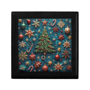🎄 Festive Christmas Decor Elegant Holiday Joy Gift Box